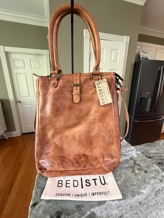 Bed Stu Handbags - BED|STÜ Mildred Rustic Tan Leather Tote Bag